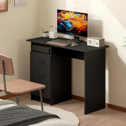 Computer Desk with Storage, 39 Inch, Black Computer Desks at Gallery Canada