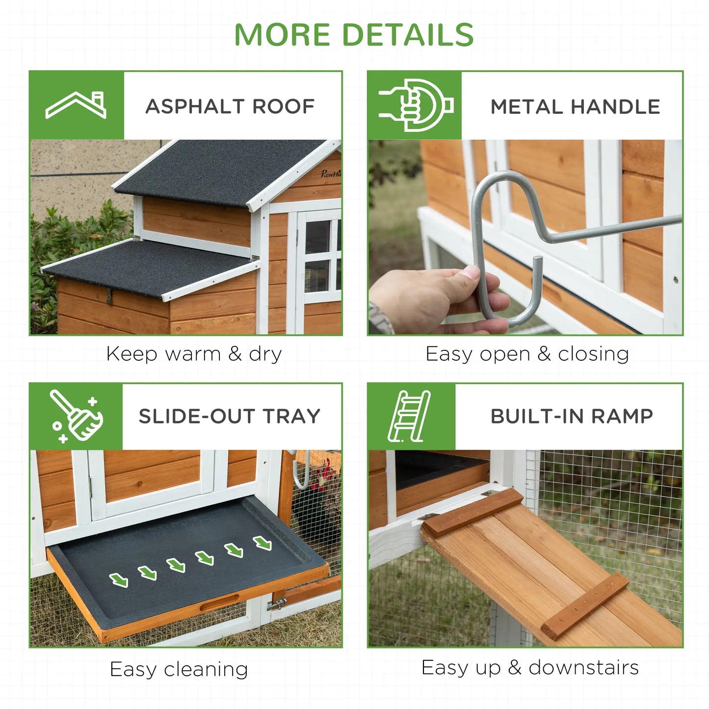 Large Chicken Coop With Nesting Box, For 2-4 Chickens, Orange And White Chicken Coops at Gallery Canada