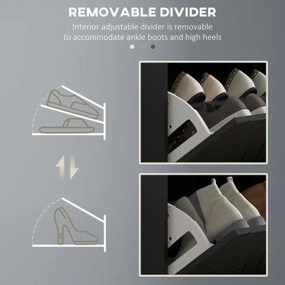 Shoe Storage Bench with Seat, 2 Flip Drawers, 4 Vents, Holds 8 Pairs Shoe Storage Cabinets & Racks at Gallery Canada