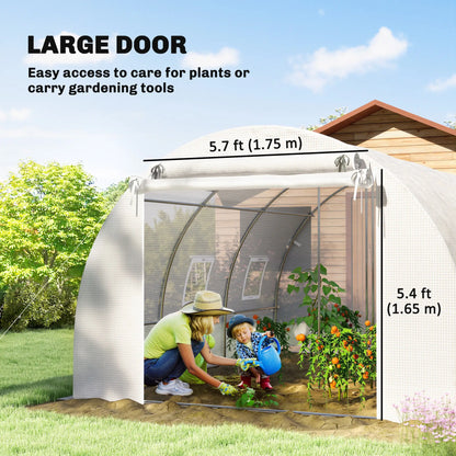 Walk-In Tunnel Greenhouse, 13'x9.8'x6.6', White Tunnel Greenhouses at Gallery Canada