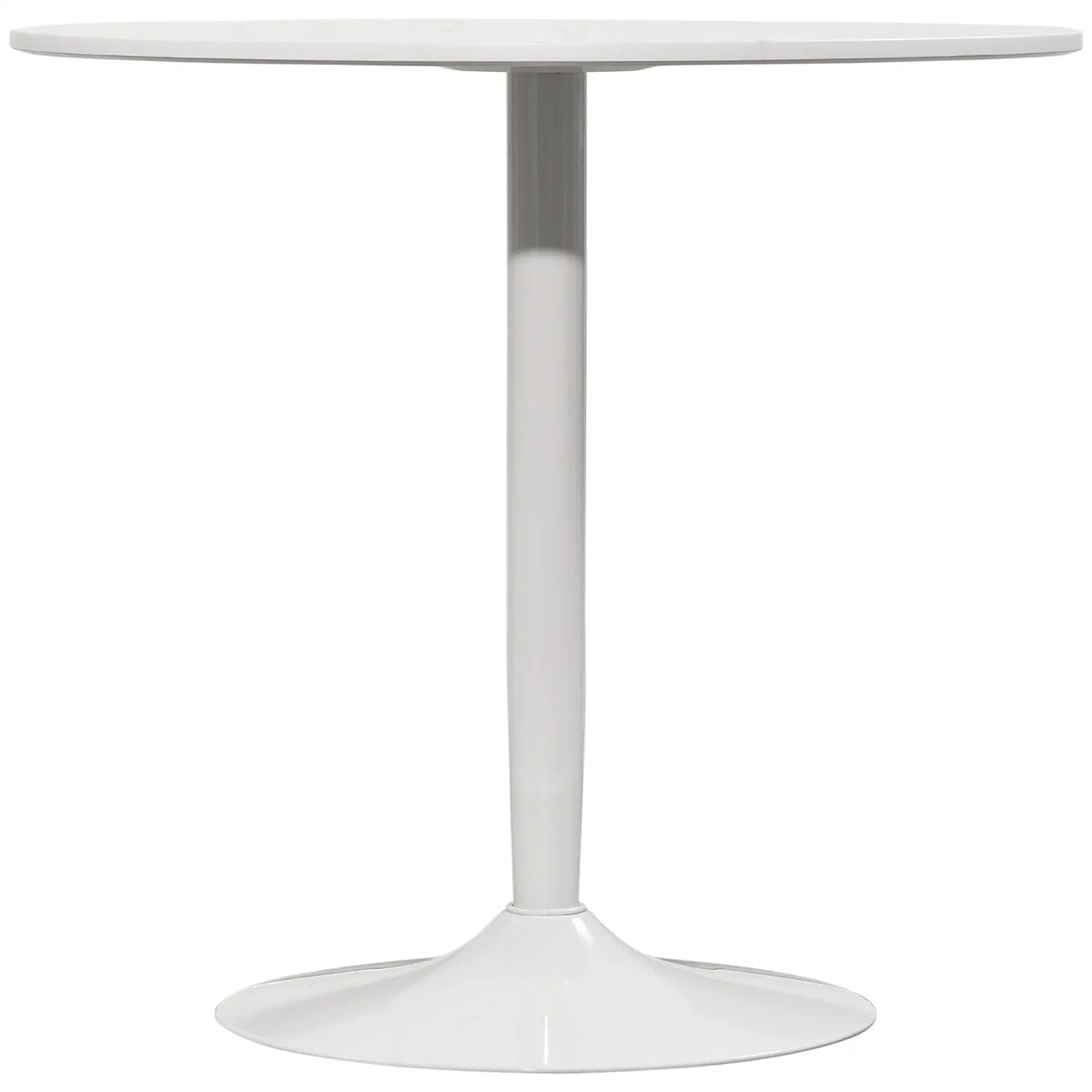 Modern Kitchen Table For 2, Round Dining Table With Steel Base, White Dining Tables White at Gallery Canada