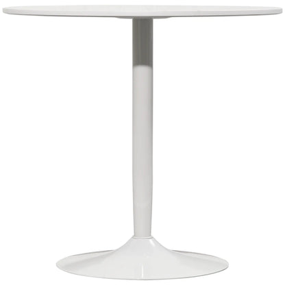 Modern Kitchen Table For 2, Round Dining Table With Steel Base, White Dining Tables White at Gallery Canada