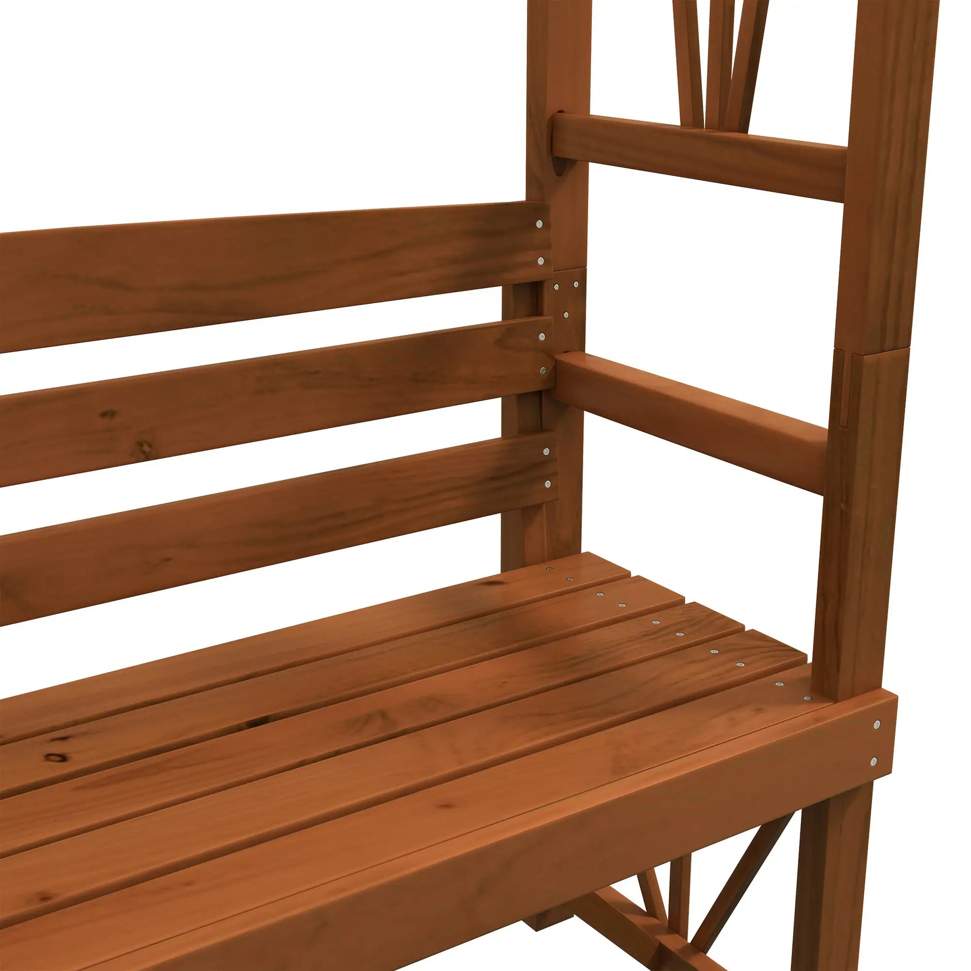 Wooden Patio Bench, Outdoor Bench for Plants, Brown Outdoor Benches at Gallery Canada