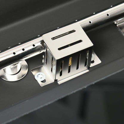 43" Propane Fire Pit Table, 50,000 BTU, Blue Glass Rock, Grey Fire Pits at Gallery Canada