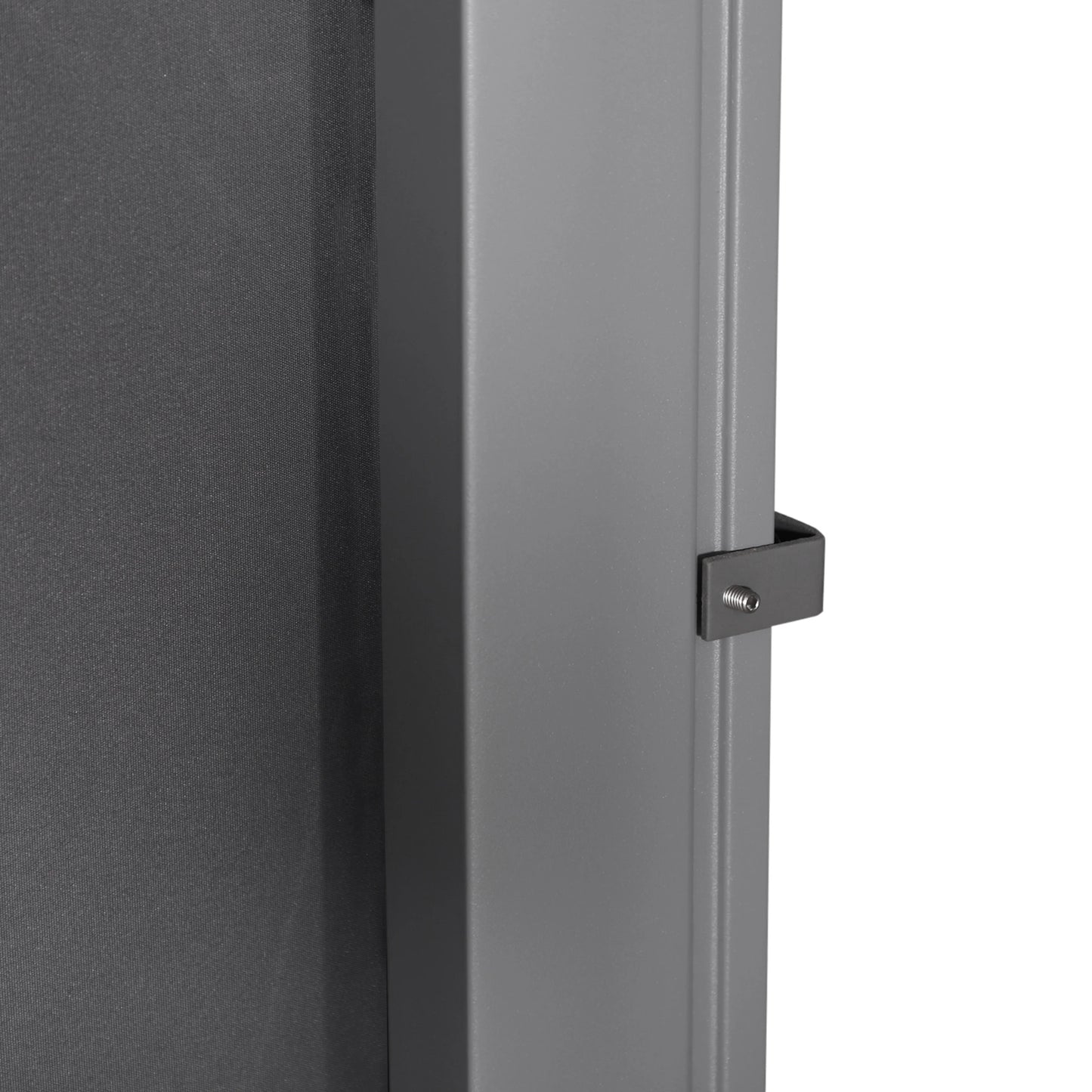 118" x 71" Outdoor Folding Privacy Screen, Retractable Side Awning, UV Wind Resistant, Grey Side Awnings at Gallery Canada