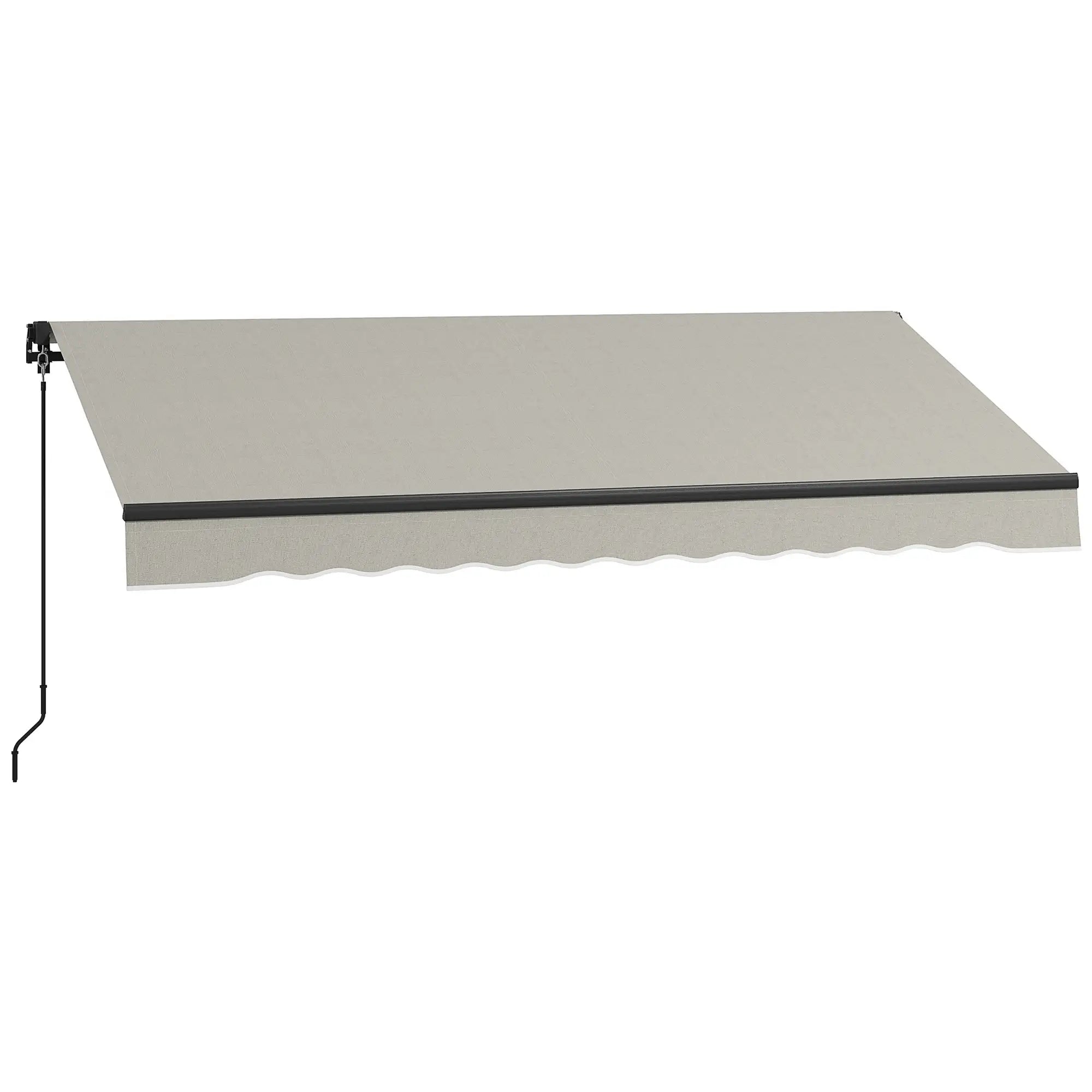 10' x 8' Retractable Awning, UV Resistant Sunshade, Light Grey Patio Awnings Light Grey at Gallery Canada