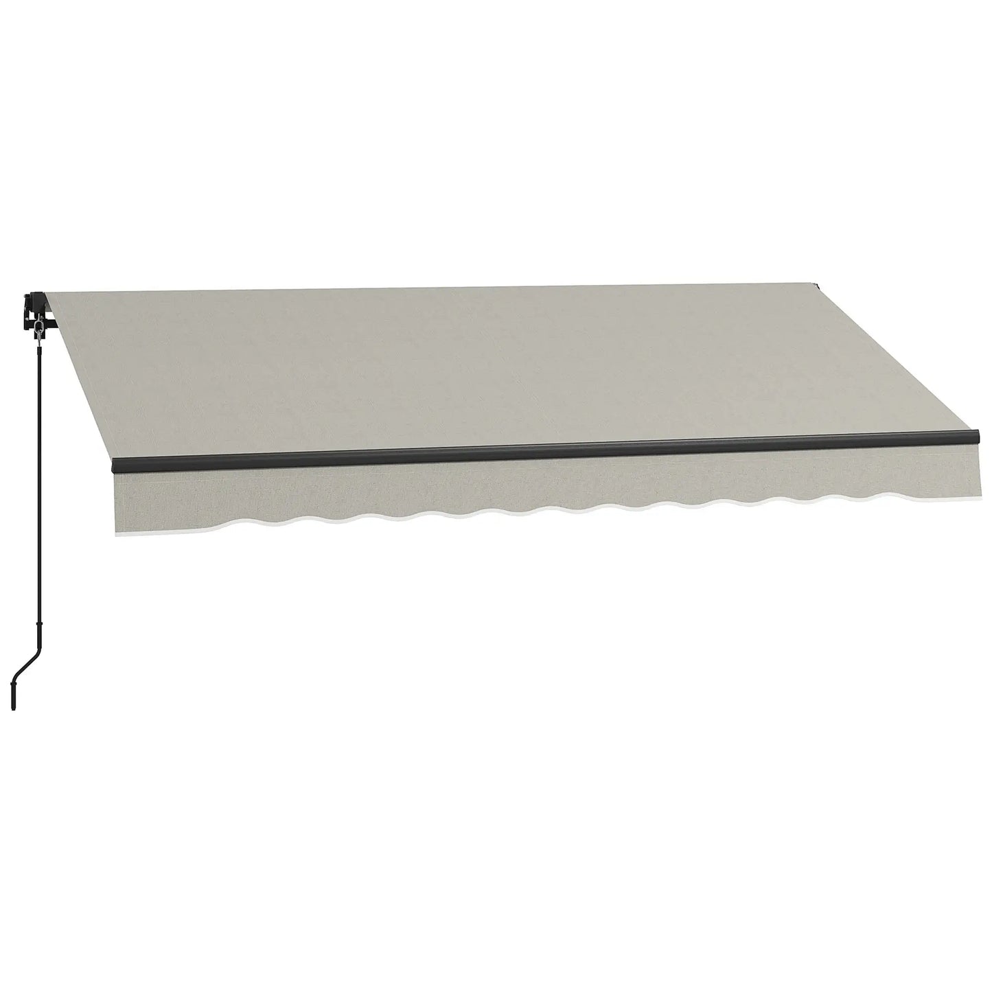 10' x 8' Retractable Awning, UV Resistant Sunshade, Light Grey Patio Awnings Light Grey at Gallery Canada
