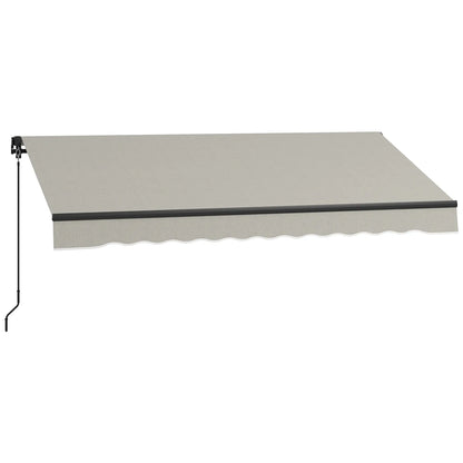 10' x 8' Retractable Awning, UV Resistant Sunshade, Light Grey Patio Awnings Light Grey at Gallery Canada