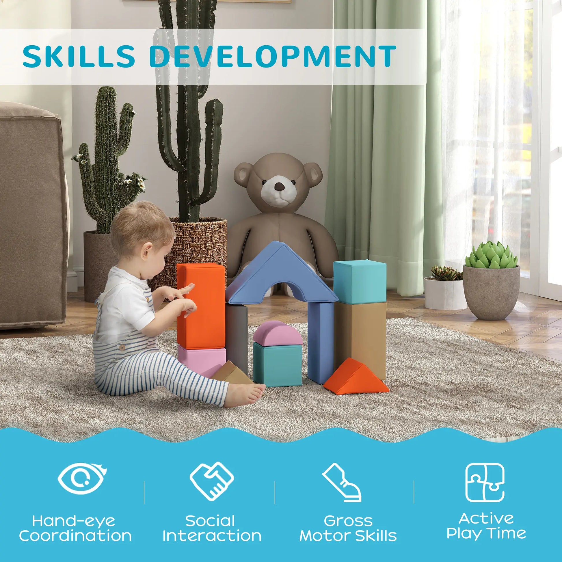 11 Piece Soft Play Equipment, 6-72 Months, Light Colour Baby Gym & Playmats at Gallery Canada