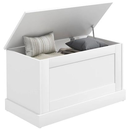 31.5 Inches Storage Chest, Wooden Box, Wood Grain, White Storage Cabinets at Gallery Canada
