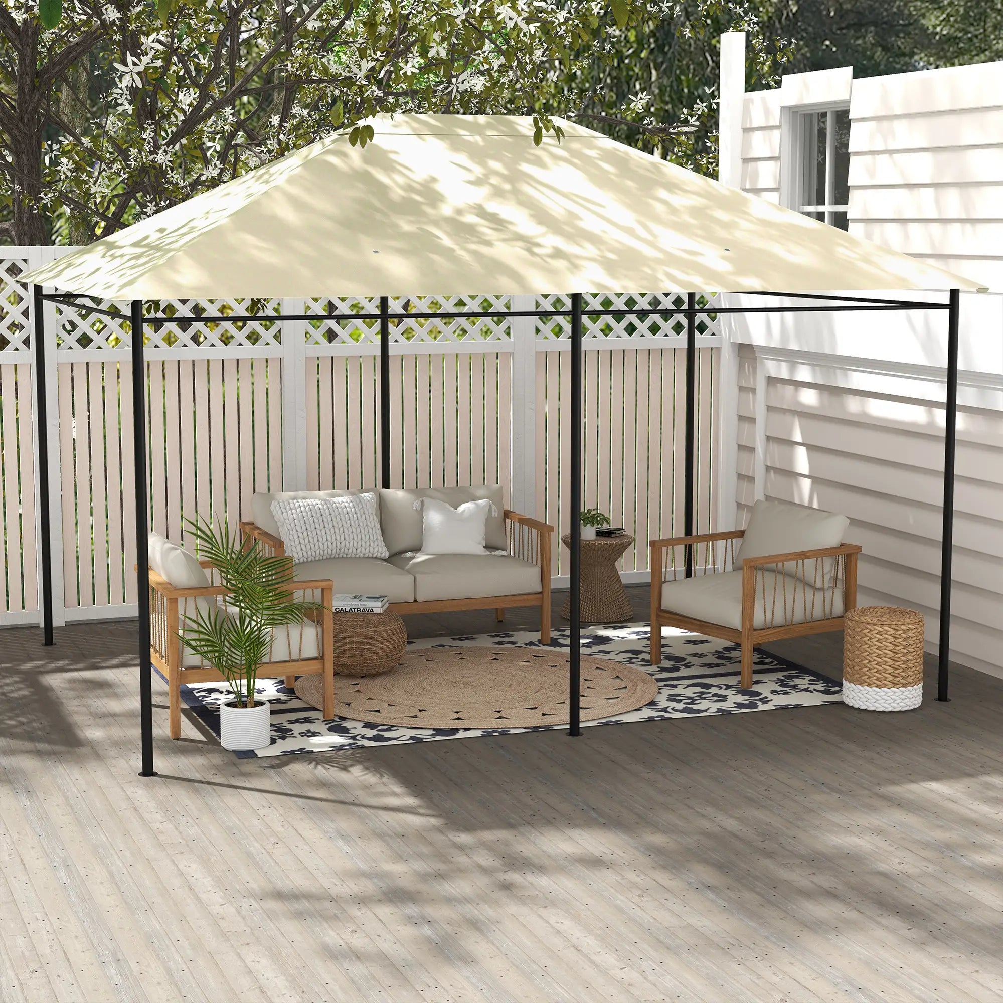 10' x 13' Gazebo Replacement Canopy, Cream White Gazebo Canopy Replacement at Gallery Canada
