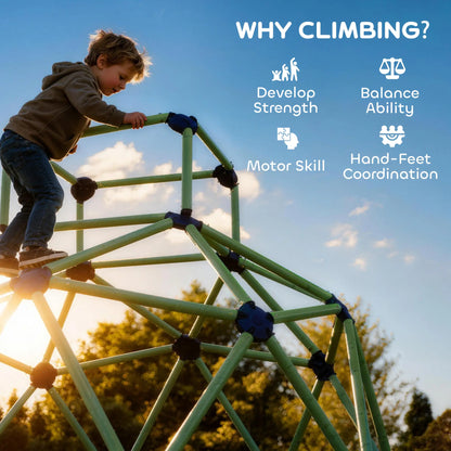 6FT Green Geometric Dome Climber, Indoor Outdoor Jungle Gym, Green Gym Sets & Swings at Gallery Canada