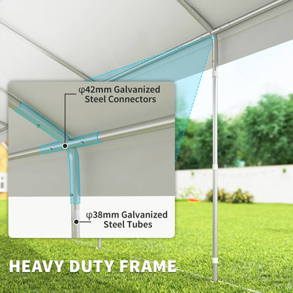 20'x33' Heavy Duty Party Tent, Portable Garage Canopy, White Canopy Tents at Gallery Canada