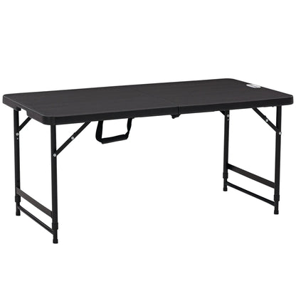 Foldable Patio Dining Table for 4, Adjustable Height, Dark Grey Patio Dinning Tables at Gallery Canada