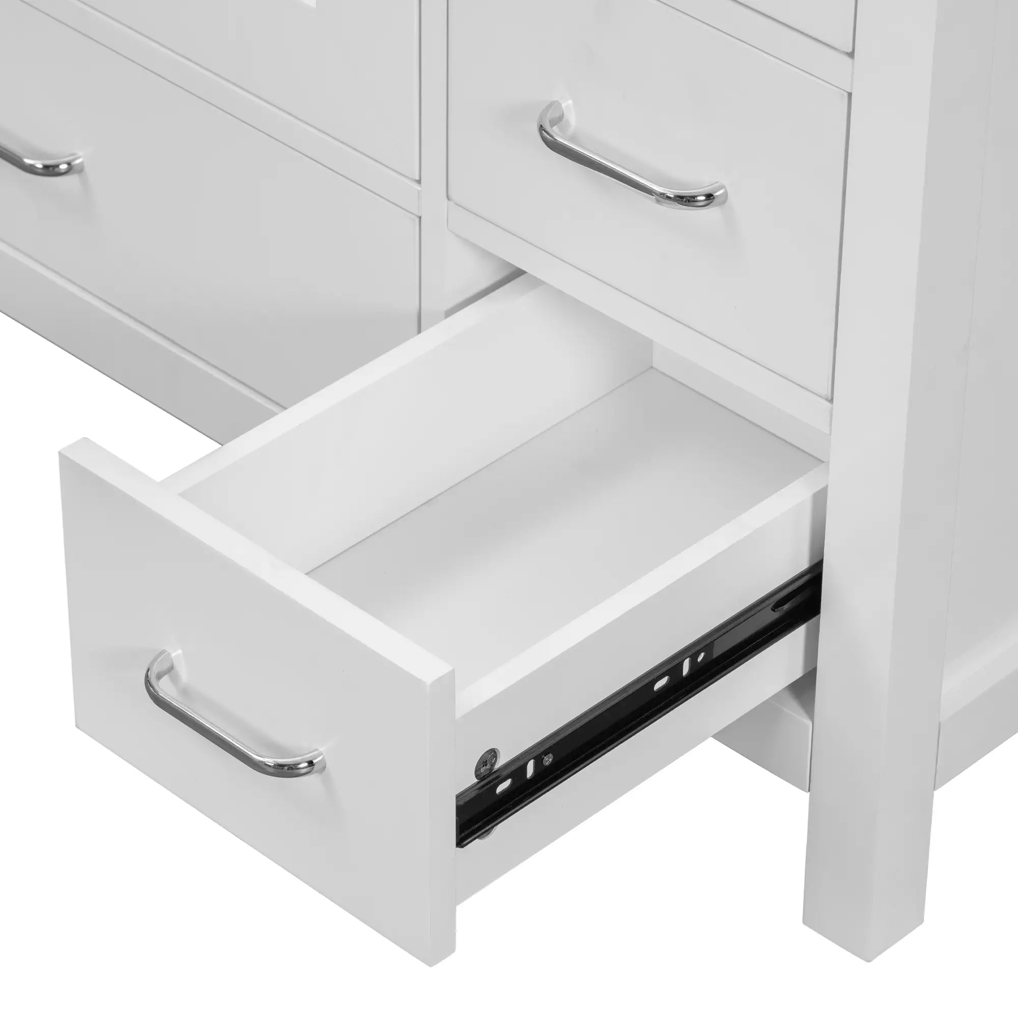 Bathroom Vanity, Ceramic Sink, 2 Soft Close Doors, 5 Drawers, 36