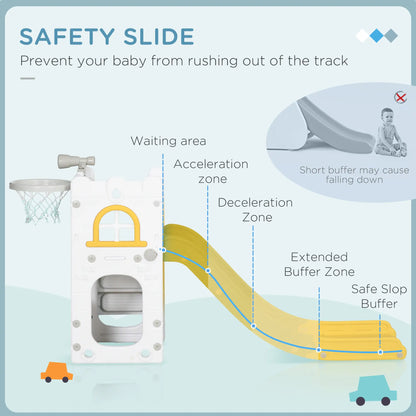 Toddler Slide, Basketball Hoop, Climber, Telescope, Storage Basket, 1-3 Years, Indoor, Yellow Gym Sets & Swings at Gallery Canada