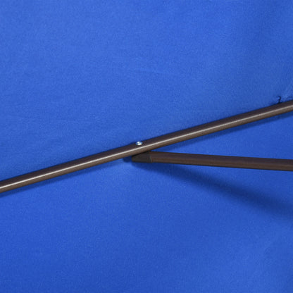 6.5x10ft Rectangle Patio Umbrella, Aluminum Frame, Crank Handle, Dark Blue Sun Umbrellas at Gallery Canada