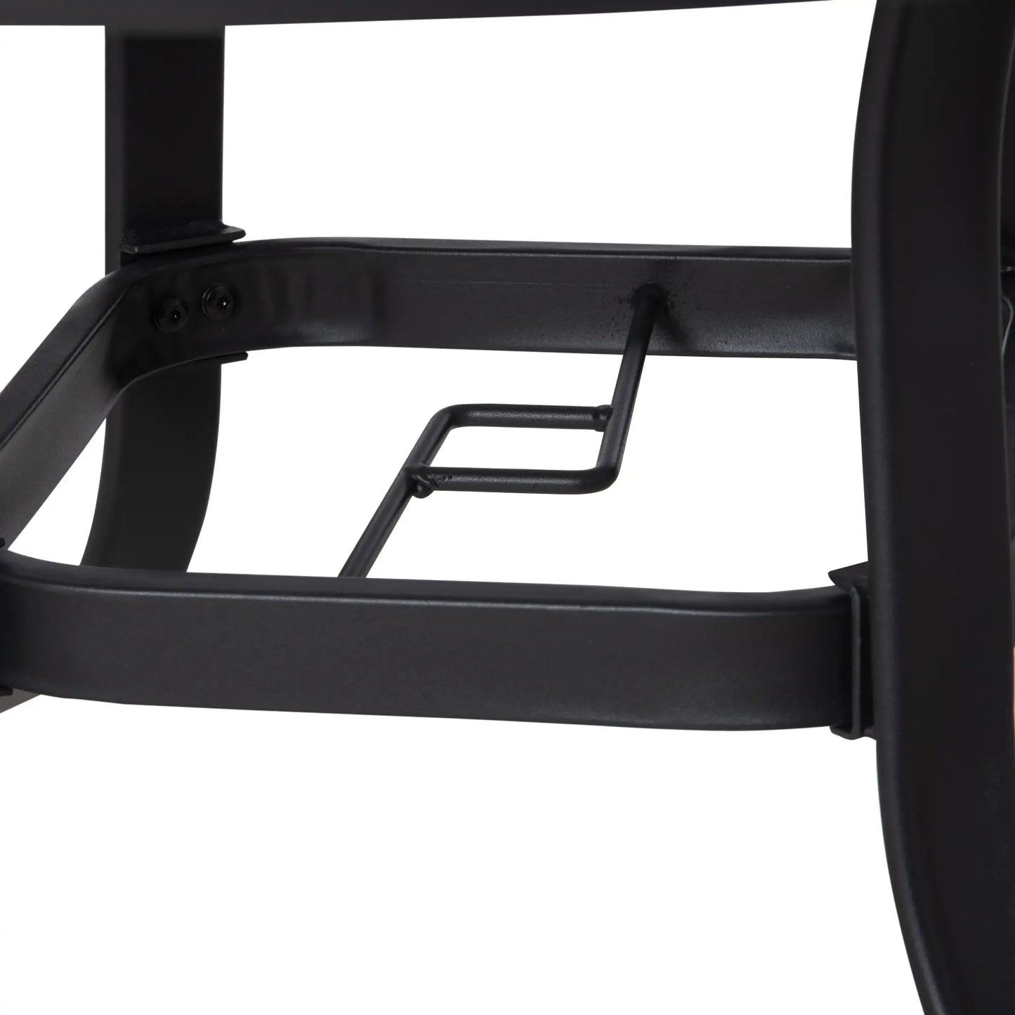 42 Inch Round Outdoor Dining Table with Umbrella Hole, Steel Patio Side Tables at Gallery Canada