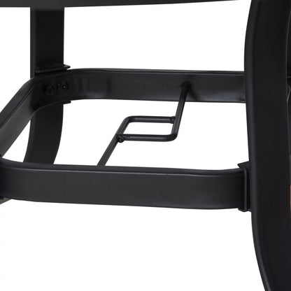 42 Inch Round Outdoor Dining Table with Umbrella Hole, Steel Patio Side Tables at Gallery Canada