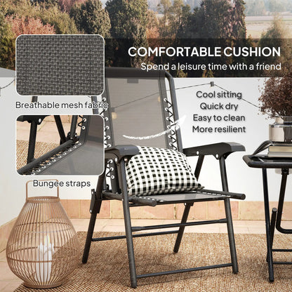 3-Piece Patio Bistro Set, Outdoor Folding Table & Chairs Bistro Sets at Gallery Canada