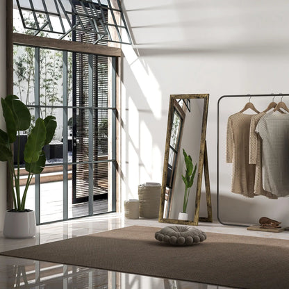 58" x 20" Floor Mirror, Full Body, Rustic Brown, Brown Full Length Mirrors at Gallery Canada