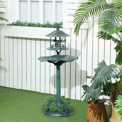 3-in-1 Garden Bird Bath Bowl, Large Water Basin, Feeder, Flower Planter, Green Garden Decor at Gallery Canada