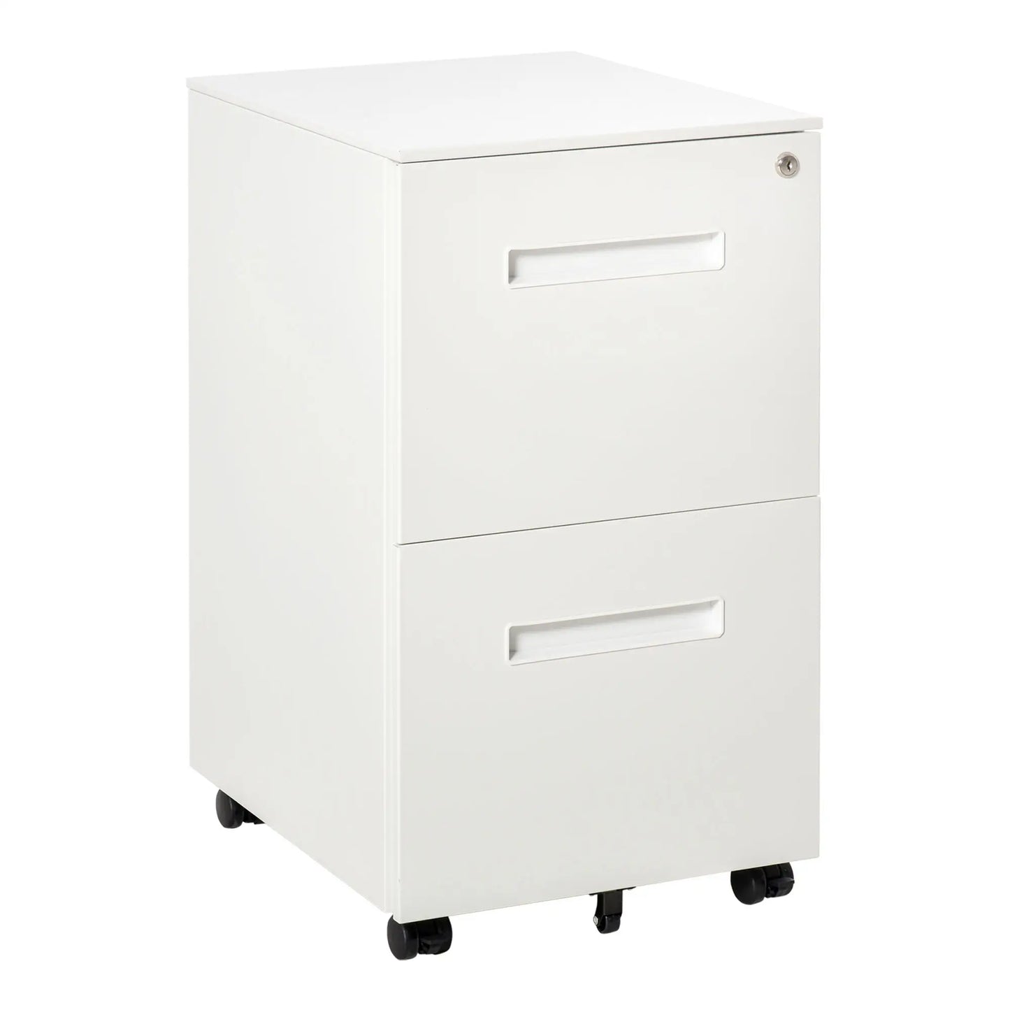 Vertical File Cabinet, Adjustable Partition, A4 Letter Size, Lockable, White Office Cabinets & Cupboards White at Gallery Canada
