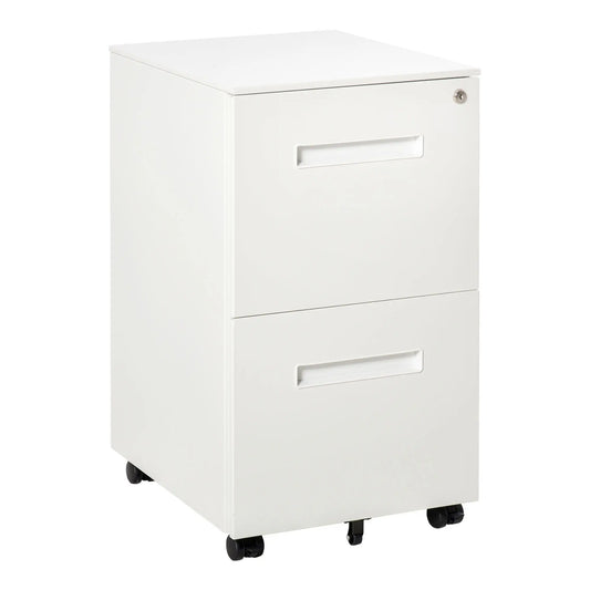 Vertical File Cabinet, Adjustable Partition, A4 Letter Size, Lockable, White Office Cabinets & Cupboards White at Gallery Canada
