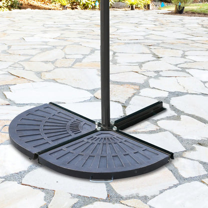 2pc Portable Umbrella Base Weights 61.6lbs, Resin, Flabelliform, Bronze Umbrella Bases at Gallery Canada