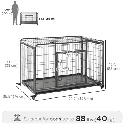 Heavy Duty Folding Dog Crate, Extra Large, 49" x 30" x 32" Houses, Kennels & Pens at Gallery Canada