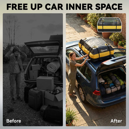 Waterproof Soft-Shell Car Roof Storage Bag, 15 Cubic Feet, Anti-Slip Mat Automotive at Gallery Canada
