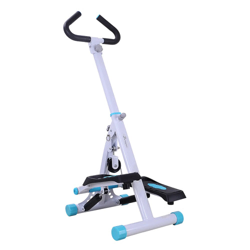 Height Adjustable Stair Stepper, LCD Monitor, Turquoise