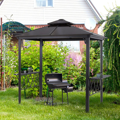 Outdoor Hardtop Grill Gazebo, BBQ Canopy With 6 Hooks, Double Vented PC Roof BBQ Grill Gazebos at Gallery Canada