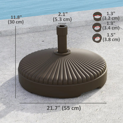 Round Patio Umbrella Base, Holds 62lbs, for Garden, Poolside, Brown Umbrella Bases at Gallery Canada