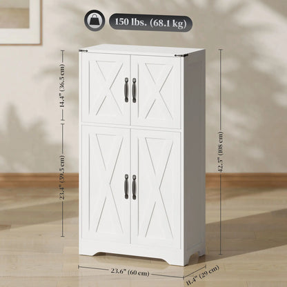 Farmhouse Kitchen Pantry, Freestanding Storage Cabinet, White Kitchen Pantry Cabinets at Gallery Canada