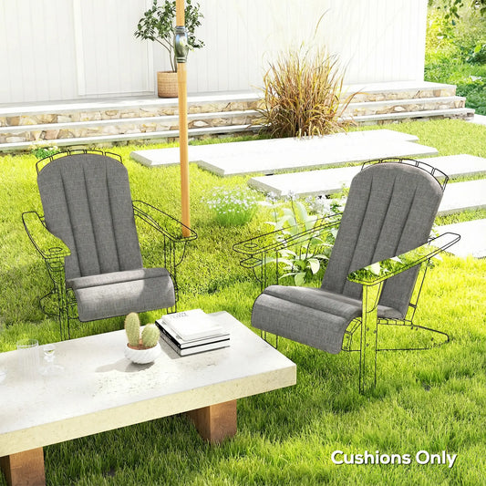 Patio Chair Cushions Set, High Back Adirondack, Dark Grey Patio Chair Cushions Dark Grey at Gallery Canada