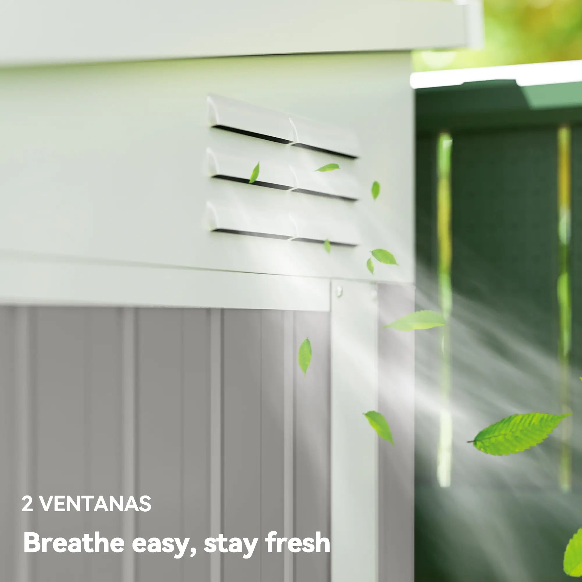 4' x 8' Outdoor Storage Shed, Metal Tool Shed, Lockable Door, Light Grey Sheds at Gallery Canada