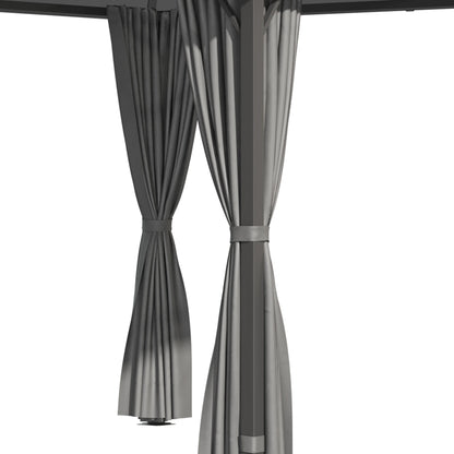 10' x 10' Hardtop Gazebo, UV60+ Polycarbonate Roof, Steel Frame, Dark Grey Gazebos at Gallery Canada