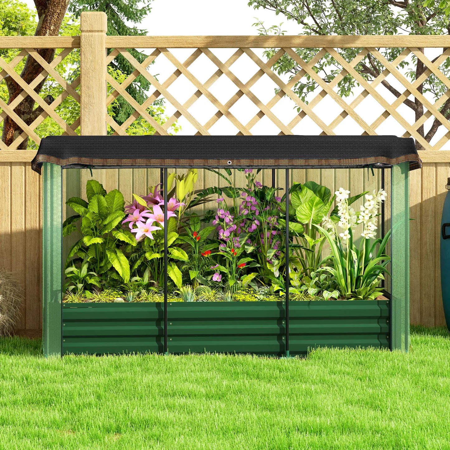 Galvanized Steel Planter Box, Raised Garden Bed, Crop Cage, Shade Cloth Raised Garden Beds at Gallery Canada