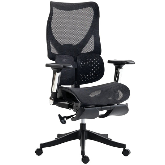 Ergonomic Office Chair, Mesh Reclining Desk Chair, Black Executive & Manager Chairs Black at Gallery Canada