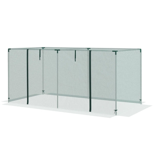 Galvanized Steel Crop Cage, Plant Protection Tent, 8' x 4', Green Walk In Greenhouses Green and Silver at Gallery Canada