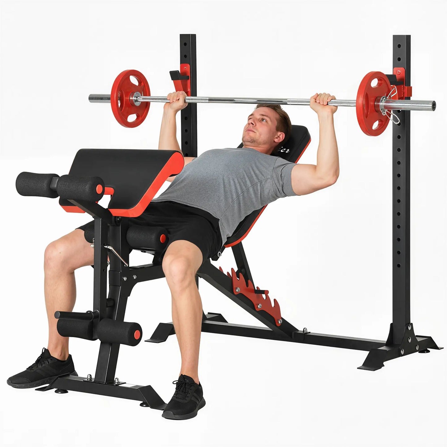 Adjustable Weight Bench With Squat Rack, Preacher Curl Pad, Leg Developer Weight Benches at Gallery Canada