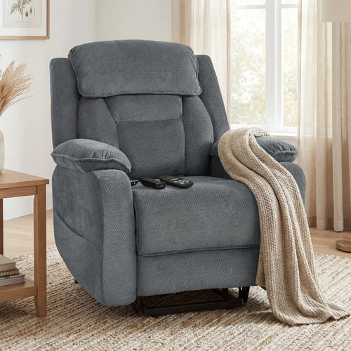 Power Recliner Chair With Massage, Electric Lift Chair, Grey