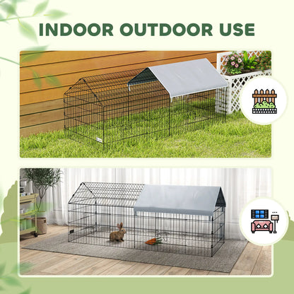 73" Small Animal Cage With Roof, Indoor Outdoor Use, Silver Chicken Coops at Gallery Canada