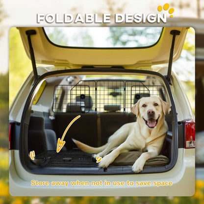 Dog Car Barrier, Adjustable SUV Trunk Divider, Heavy-Duty Steel Wire Mesh, Black Dog PlayPens at Gallery Canada