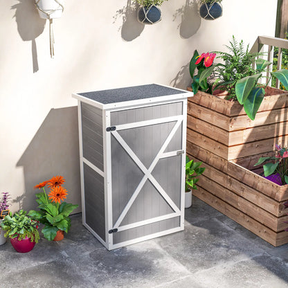 29.9x21.7x45.3 Inch Garden Storage Shed, Asphalt Roof, Shelves, Grey Sheds at Gallery Canada