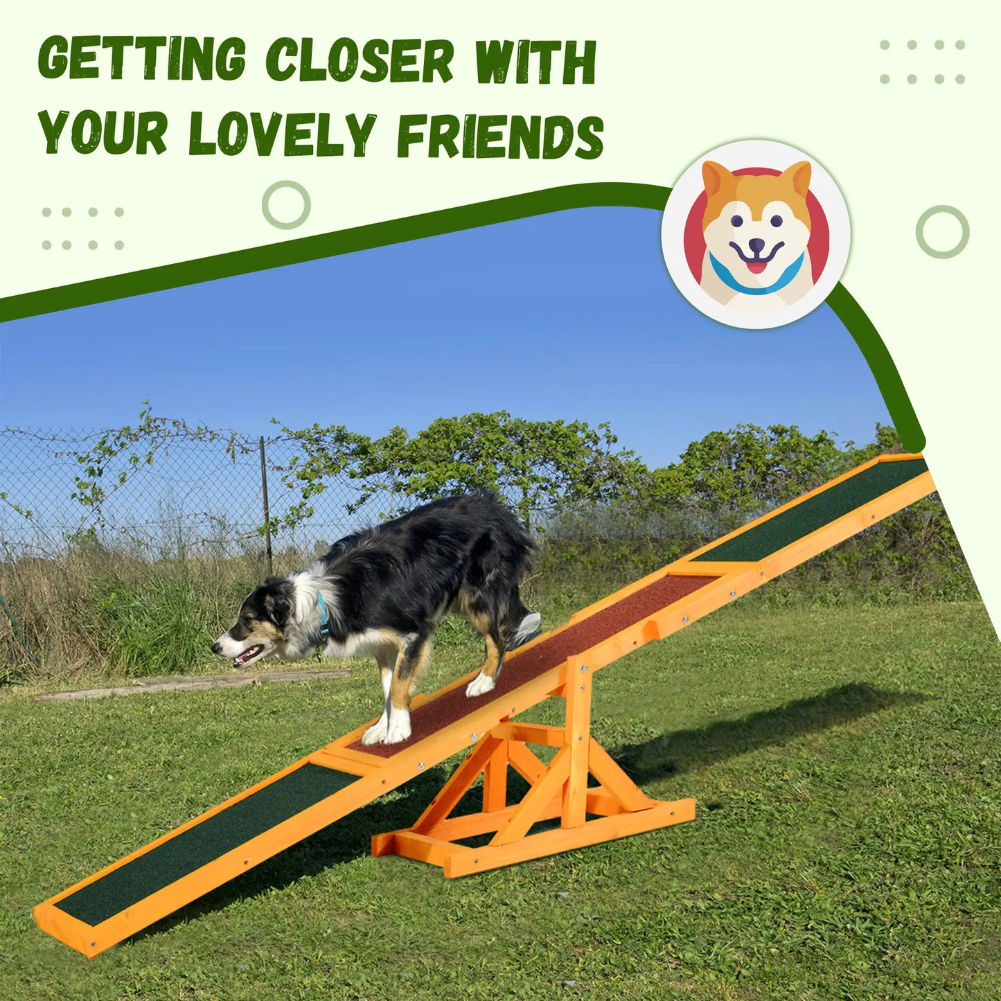 Wood Pet Seesaw Platform, Dog Agility Training Equipment, Weather Resistant Dog Agility Training Equipment at Gallery Canada