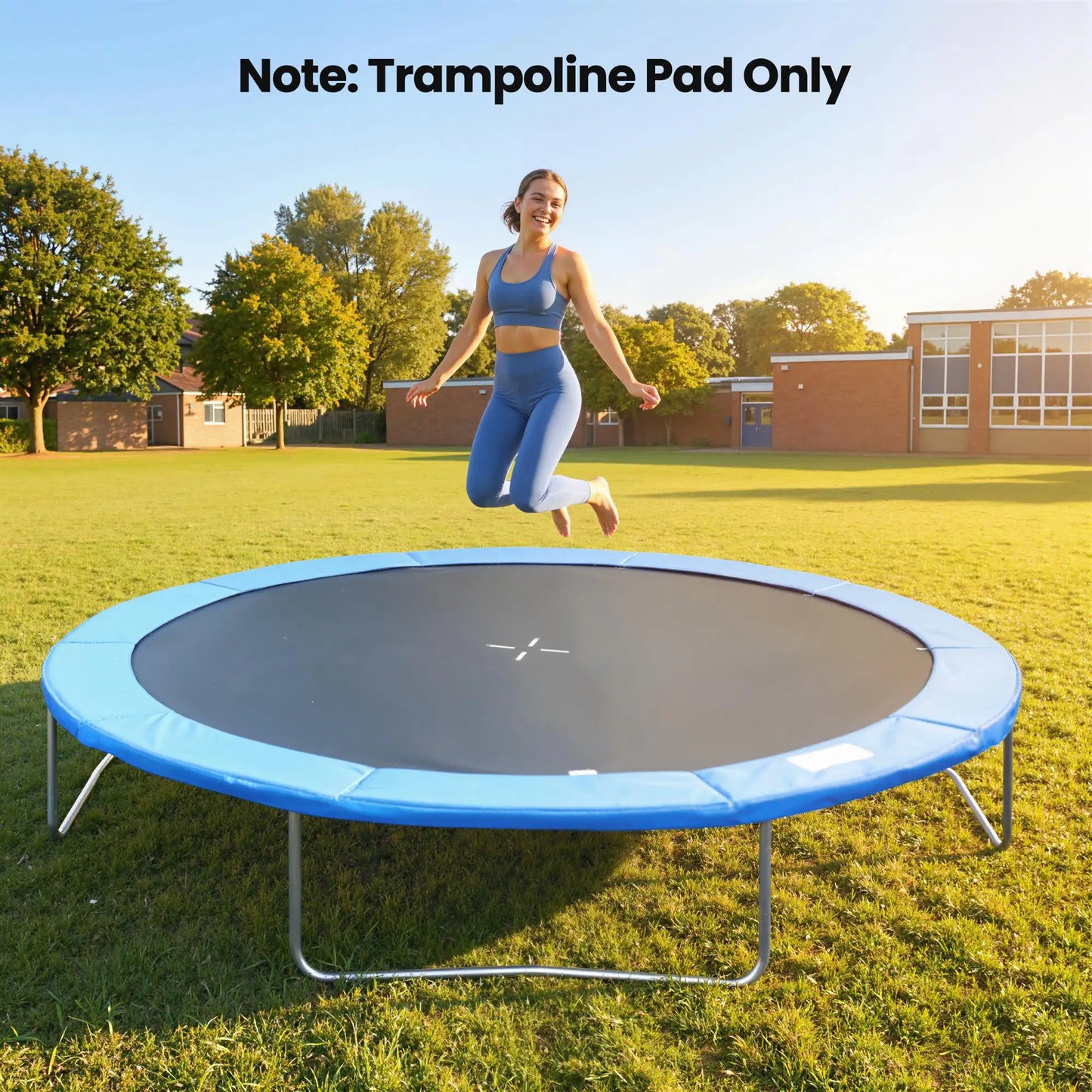 14FT Trampoline Pad Replacement, Φ168 Spring Cover, Water-Resistant, Blue Trampolines at Gallery Canada