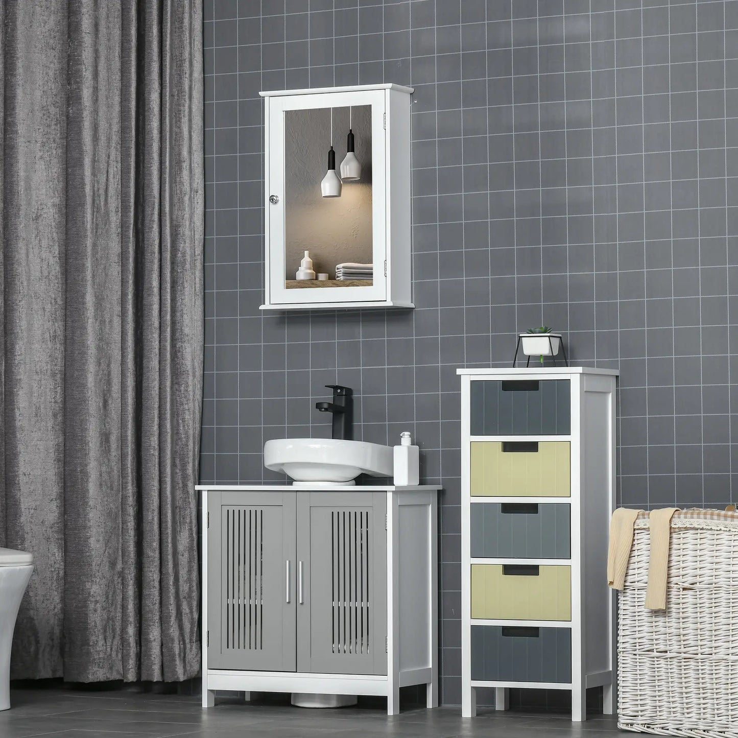 Wall Mounted Bathroom Mirror Cabinet, With Shelves, White Mirror Medicine Cabinets at Gallery Canada