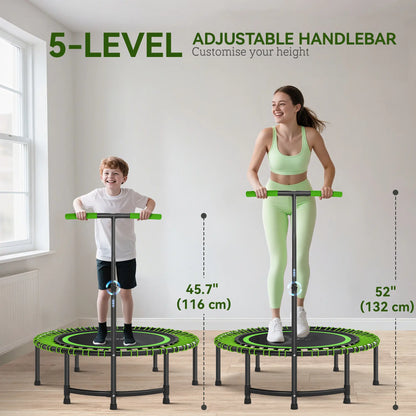 45" Rebounder Trampoline for Adults, Mini Fitness Bungee Rebounder with Adjustable Handle Trampolines at Gallery Canada